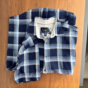 Club Room short sleeved plaid shirt - size medium